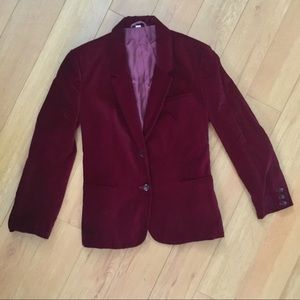 1980’s Vintage Burgundy Velvet Blazer